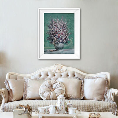 Hand Painted Flowers Canvas Painting Modern Color Knife Oil Painting for Living Room Home Decor Customized Size Accepted