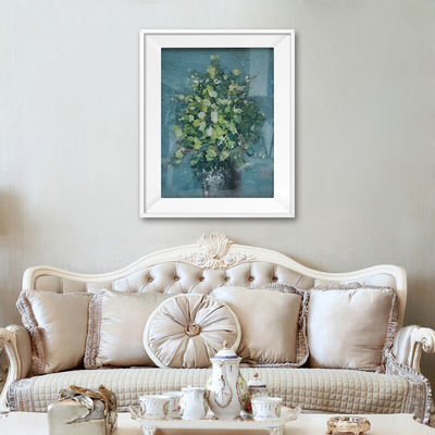 Hand Painted Flowers Canvas Painting Modern Color Knife Oil Painting for Living Room Home Decor Customized Size Accepted
