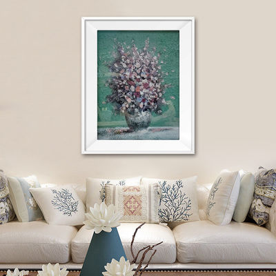 Hand Painted Flowers Canvas Painting Modern Color Knife Oil Painting for Living Room Home Decor Customized Size Accepted