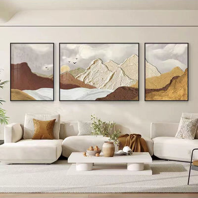Customized Home Decor Wall Art Painting Hand Painted Landscape Sunset Mountain Scenery Canvas Textured Oil Painting