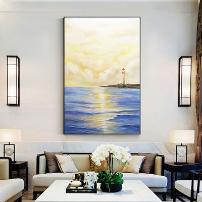 Modern Seascape Texture Canvas Oil Painting Home Decor Prints with Customized Size Accepted on Canvas Support Base