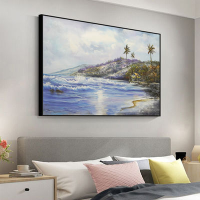 Modern Seascape Texture Canvas Oil Painting Home Decor Prints with Customized Size Accepted on Canvas Support Base