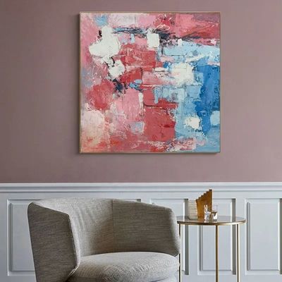 6 Color Print Method Modern Abstract Handmade Oil Painting on Canvas for Home Decor Wall Art Decoration