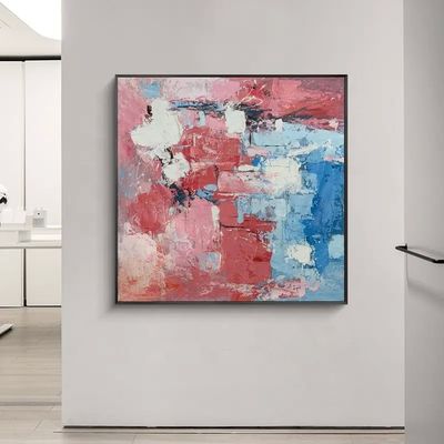 6 Color Print Method Modern Abstract Handmade Oil Painting on Canvas for Home Decor Wall Art Decoration
