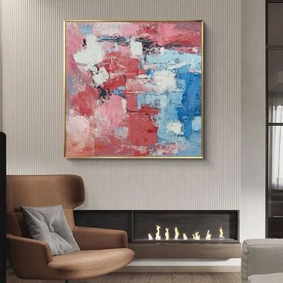 6 Color Print Method Modern Abstract Handmade Oil Painting on Canvas for Home Decor Wall Art Decoration