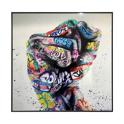 OEM ODM Graffiti Crystal Porcelain Painting Digital Print For Modern Living Room Decor