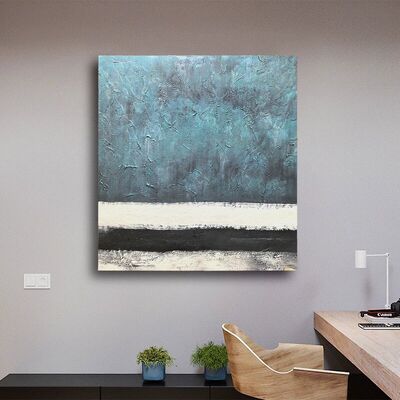 Bold Color Abstract Hand Painted Oil Painting Oversized Art