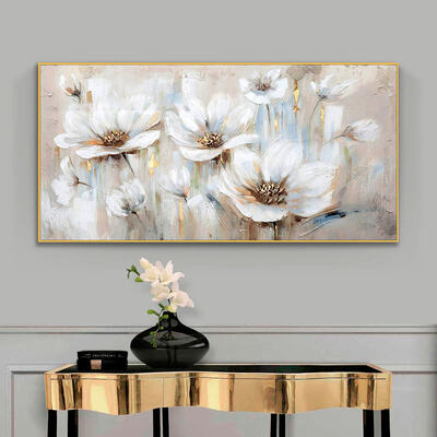 Hand Painted Oil Painting on Textured Canvas - Modern Abstract Style with Customized Size