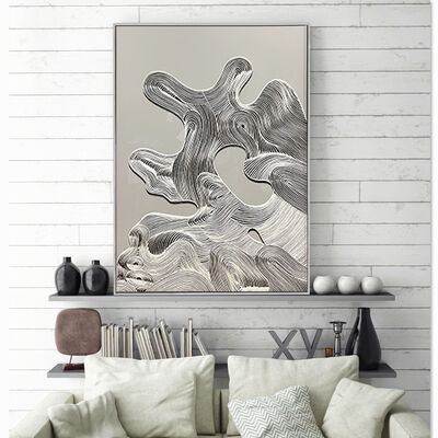 Hand Painted Oil Painting Abstract Texture Mural Canvas Wall Art with Customized Size