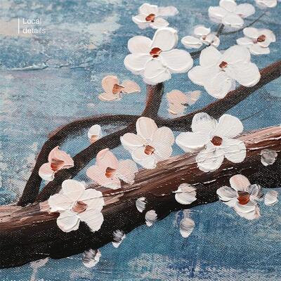 Modern Abstract Floral Landscape Hand Painted Oil Painting on Canvas - Customized Size Wall Art