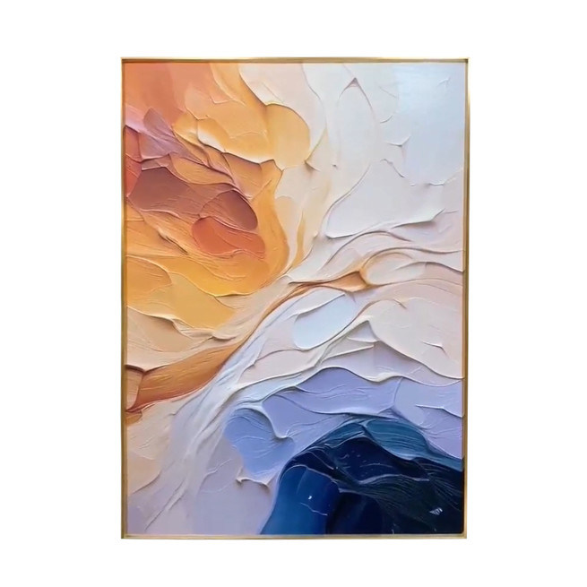 Customized Abstract Colorful Hand Painted Oil Painting 3D Wall Art For Home Decoration