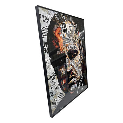 6 Color Portrait Crystal Porcelain Painting On Acrylic Graffiti Art Wall Decor With Frame