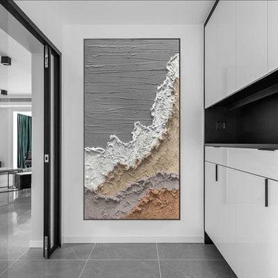 3D Metal Painting Hand Painted Relief Wall Art Craft Resin Painted Oil Painting for Home Decor Arts Print Method 6 Color