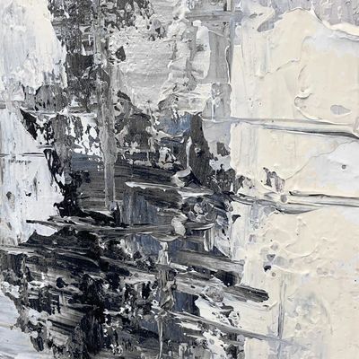 Handpainted Large Acrylic Wall Art Oil Painting on Abstract Art Artwork with Canvas Support Base and 6 Color Print Method