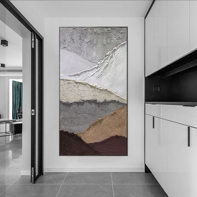 Modern Home Wall Decoration Hand Painted Multi Color Abstract Oil Painting on Canvas with Thick Texture Knife 6 Color Print Method